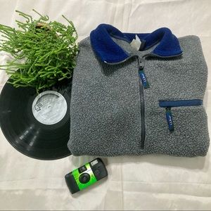 L.L. Bean Sherpa fleece quart zip pullover jacket